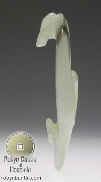 Item #17951: White Jade Frog & Lotus Leaf Garment Hook