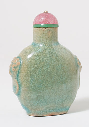Item #10191: Apple Green Ceramic Snuff Bottle