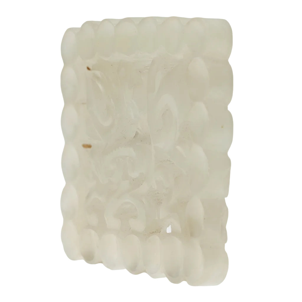 Item #18818: White Carved Jade Plaque