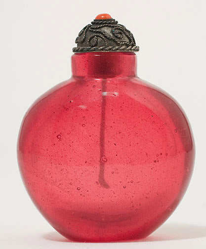 Item #9952: Pink Glass Snuff Bottle