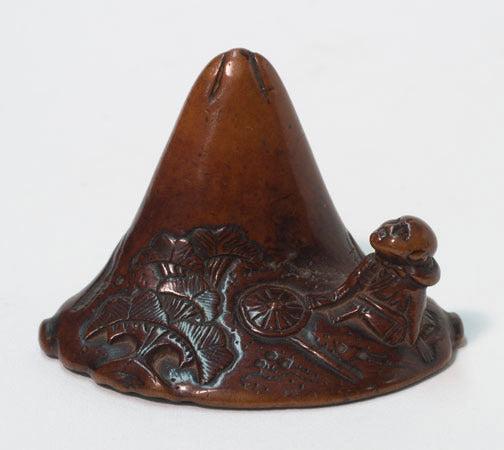 Item #6387: Saigyo & Mt. Fuji Netsuke