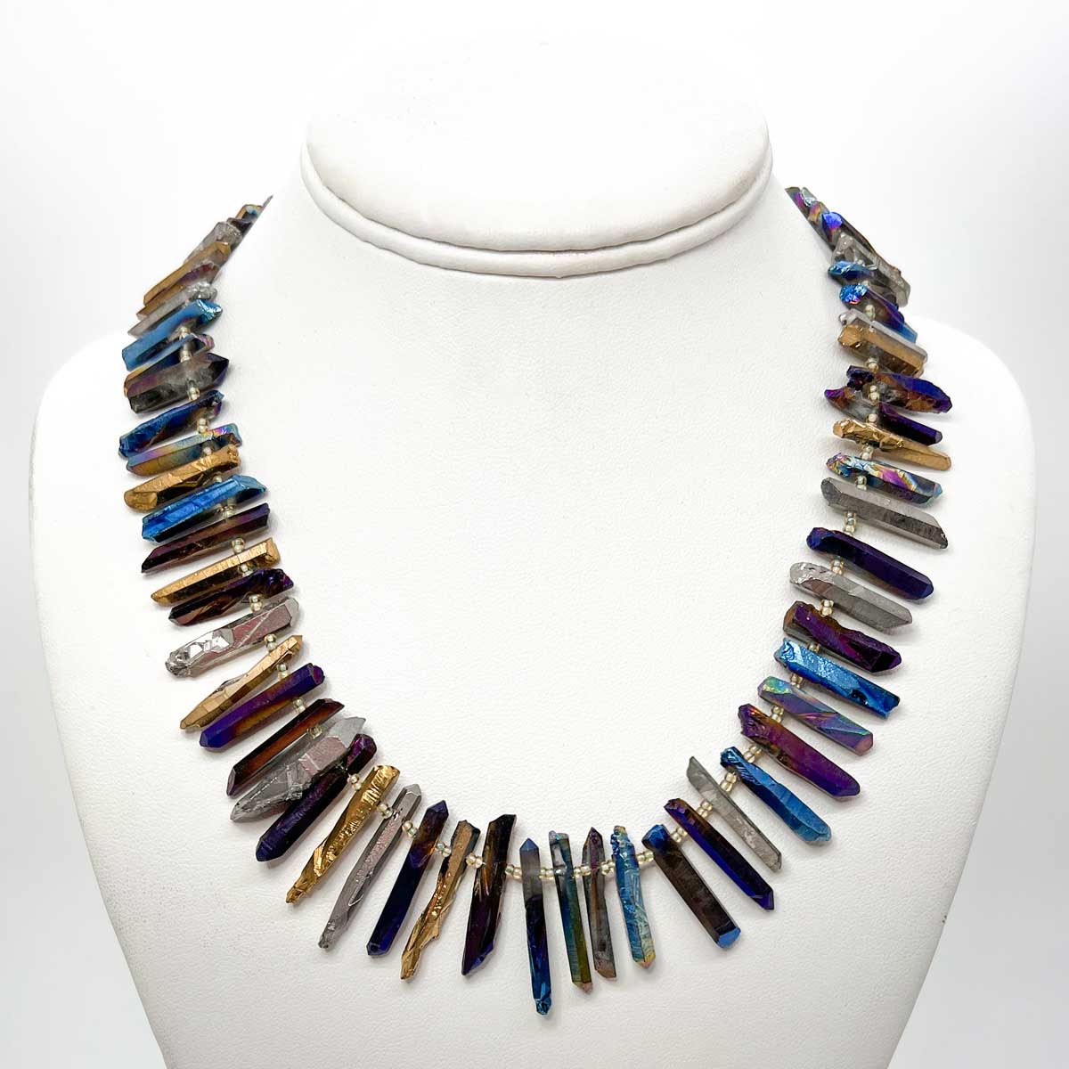 Dark Crystal Spike Necklace by Judy Buntin